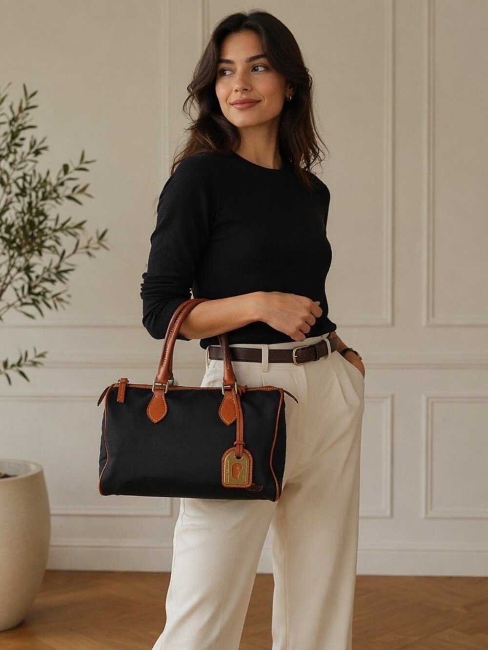Dooney & Bourke Nylon Satchel Black - Picture 7 of 7